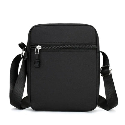 Oxford Mini Shoulder Bag – Durable Black Waist & Mobile Phone Bag for Men