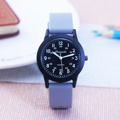 Children's 60-Minute Scale Quartz Wristwatch - Silicone Strap Watch for Boys & Girls, Junior High & Elementary School Exam Watch