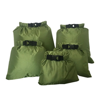 5pcs Waterproof Dry Bags — Outdoor Camping, Hiking, Kayaking, Rafting & Swimming Storage Sack Pack
