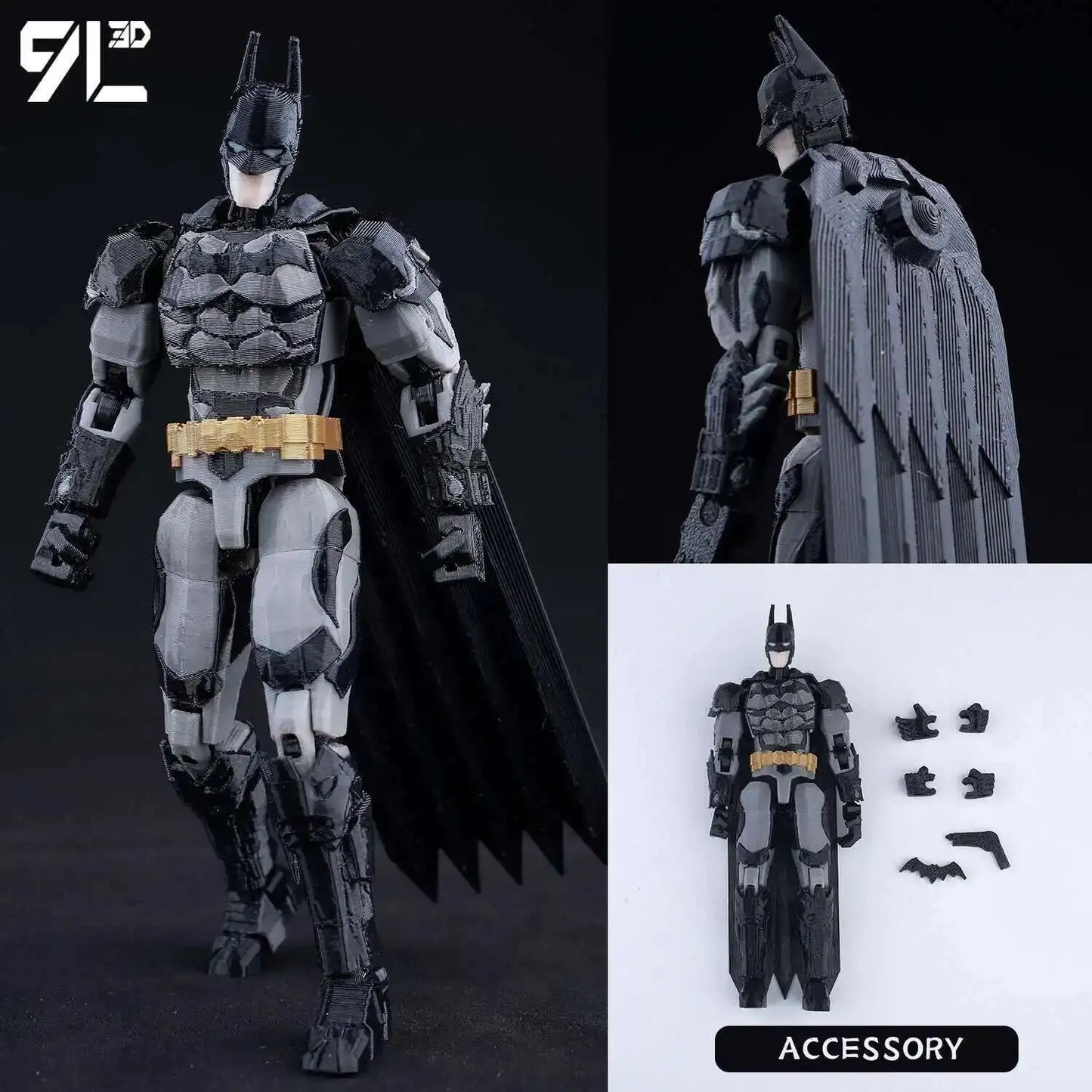 9L3D Superman & Batman Action Figures – Multi-Jointed Poseable LUCKY13 Titan13 Collectible Hero Toys