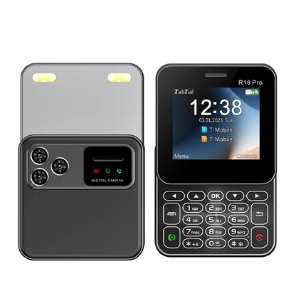 SERVO Rotating Mini Phone - 2G GSM Dual SIM Mobile Phone with FM Radio, MP4 Player & Flashlight