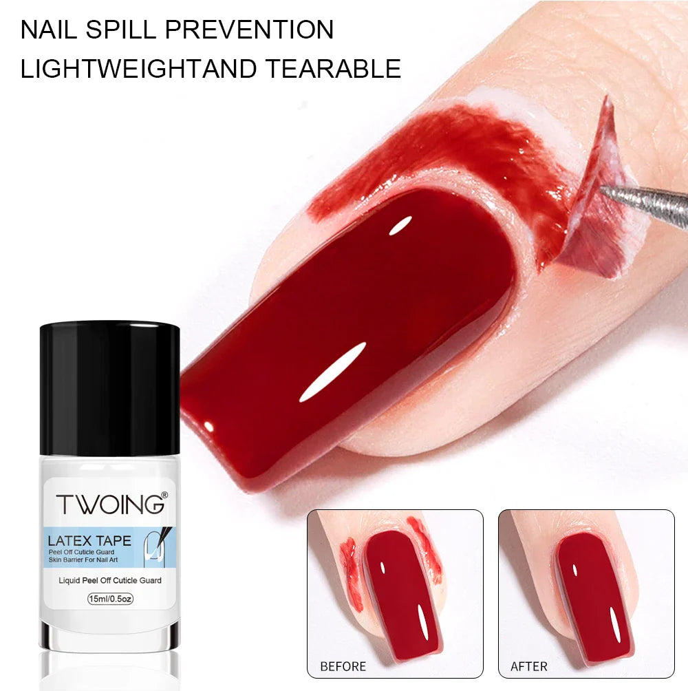 15ml Nail Peel-Off Liquid Latex Tape – Cuticle Guard & Nail Edge Protector for Manicure