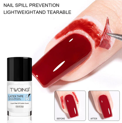 15ml Nail Peel-Off Liquid Latex Tape – Cuticle Guard & Nail Edge Protector for Manicure