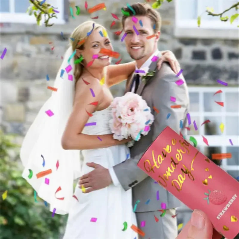 Mini Hand-Held Confetti Popper Cannon: Festive Party Decor for Birthday, Wedding, and Christmas