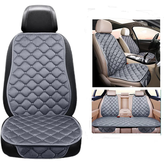 Universal Winter Warm Car Seat Cover Protector Set – 3-Piece Rear Seat Cushion & Back Cushion Auto Seat Protection for Cars, SUVs & Vans