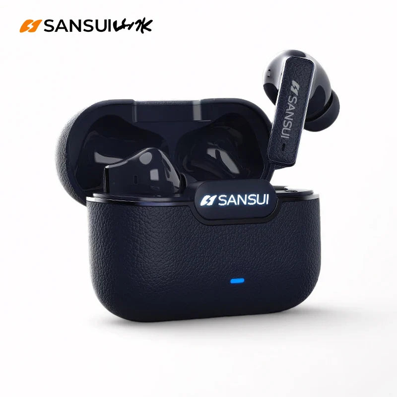 Sansui ANC Bluetooth TWS Earbuds – 52dB Active Noise Cancelling, Bluetooth 5.4 True Wireless Earphones with 6 Mic HD Calls