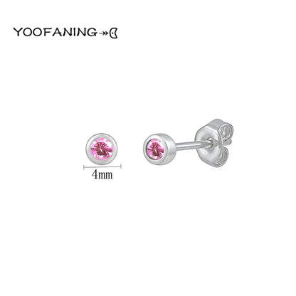 925 Sterling Silver Ear Needle Earrings – Simple Circular Gold & Silver Studs for Women Jewelry (Multiple Sizes)