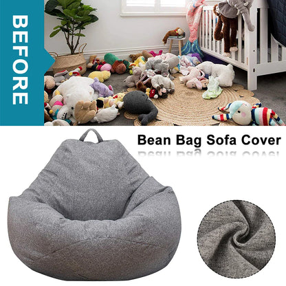 Large Lazy Bean Bag Sofa Cover – Comfortable Tatami Lounger Seat Cover for Living Room & Bedroom (No Filler)