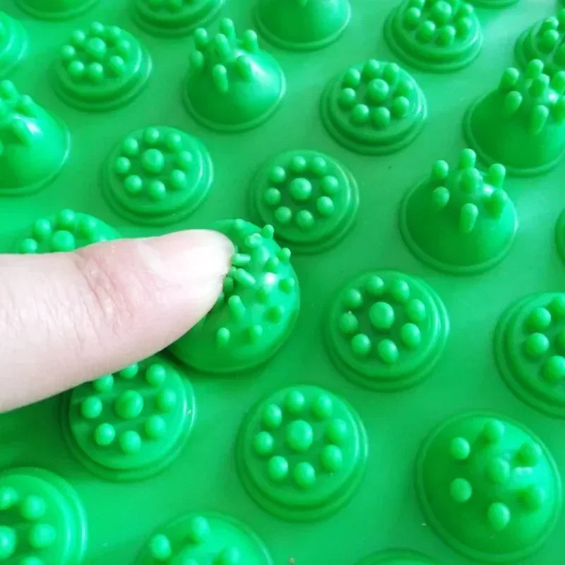 Reflexology Foot Massage Spike Mat — Yoga Cushion Pad for Anti-Stress, Blood Circulation & Toe Pressure Therapy