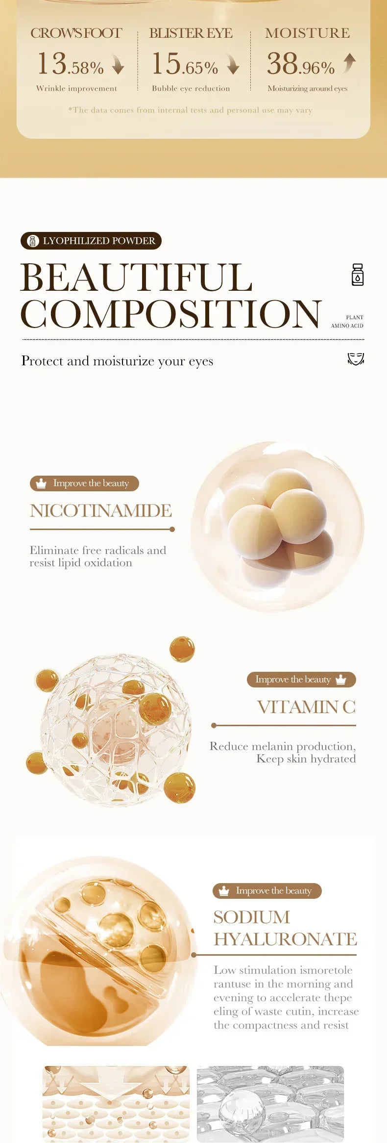 Niacinamide Face Serum Powder Set – Whitening, Hydrating, Anti-Aging, Anti-Wrinkle Skin Care with Pore-Reducing Effect
