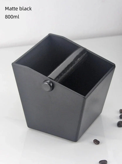 Anti-Slip Dump Bin Bucket – Beveled Coffee Grounds Container for Espresso Knock Box & Coffee Waste Bar