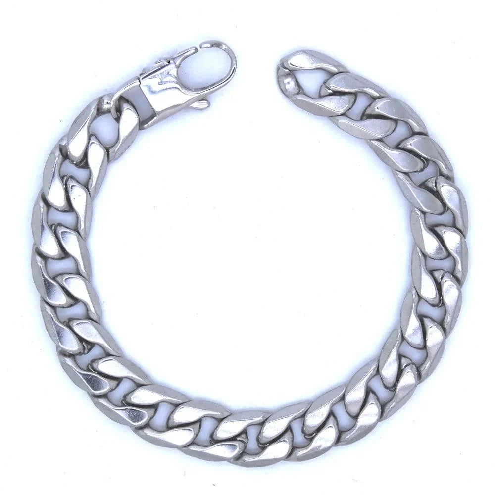 Men's & Women's Curb Chain Bracelet - 6/8/10/12mm, 8-Inch Punk Hip-Hop Stainless Steel Bracelet, Jewelry Gift