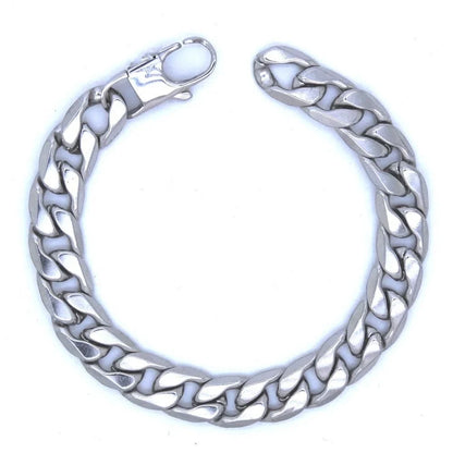 Men's & Women's Curb Chain Bracelet - 6/8/10/12mm, 8-Inch Punk Hip-Hop Stainless Steel Bracelet, Jewelry Gift