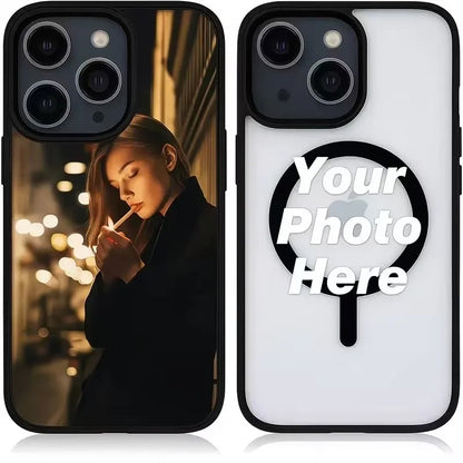Custom DIY MagSafe iPhone Case - Clear Shockproof PC Cover for iPhone 11–17 Series