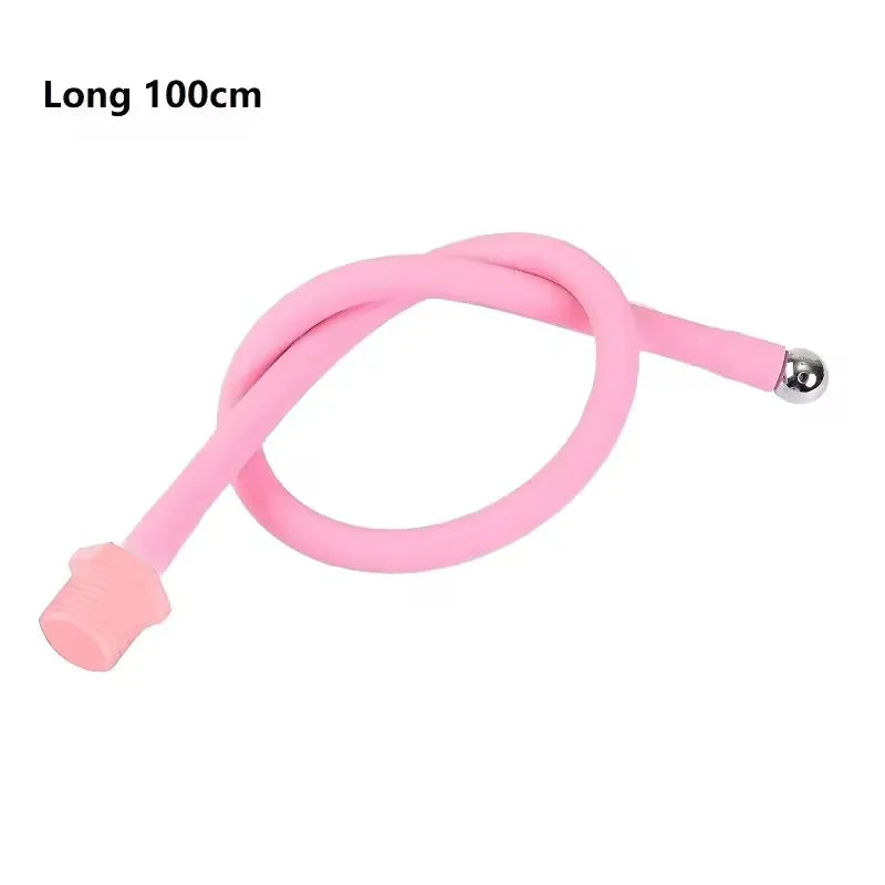 50–200cm Silicone Enema Syringe Set – Douche, Anal Shower, Beads & Nozzle Attachment