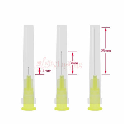 25pcs Disposable Sharp Needles – 18G to 34G Sterile Stainless Steel Tattoo & Hyaluronic Acid Needles