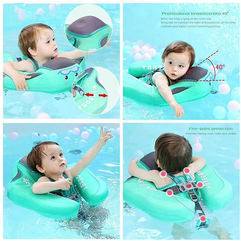 Mambobaby Non-Inflatable Baby Swimming Float Seat - Pool Toys for Boys and Girls - Fun Accessories for Safe Water Play