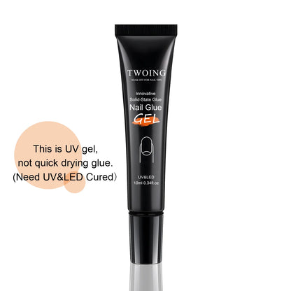 Solid Nail Glue for Press-On Nails – Acrylic Gel Adhesive for Manicure Extensions and Long-Lasting False Nails