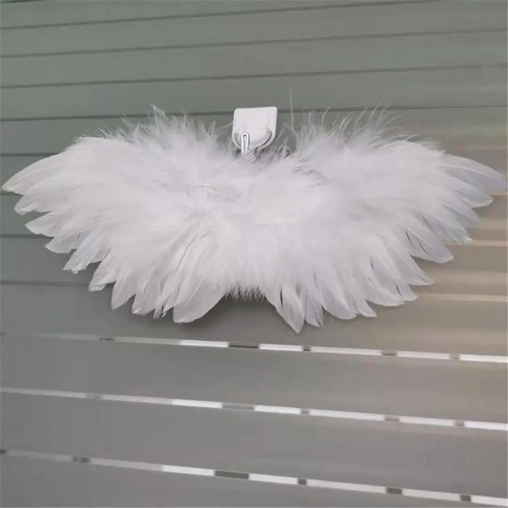 Mini Feather Angel Wings – White & Black Craft Prop for Kids, Newborns, Pets, Dolls, Party & Holiday Decorations