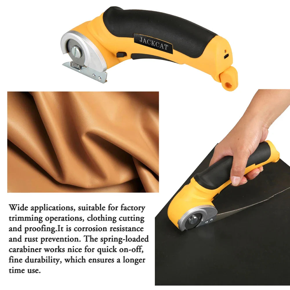 6mm Electric Rotary Cutter – Fabric, Paperboard, Leather, and Plastic Trimmer Scissors for Precise Cutting