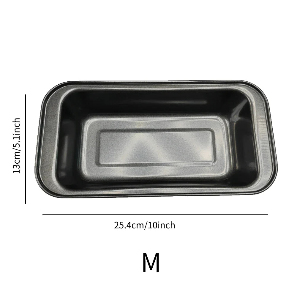 3-Piece Rectangular Nonstick Loaf Pan Set – Gray Carbon Steel Bread, Toast, Brownie & Pound Cake Baking Pans