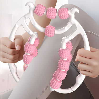 Portable Round Massager Roller – Waist, Abdominal & Leg Clip Tool for Cellulite, Stovepipe & Meridian Massage