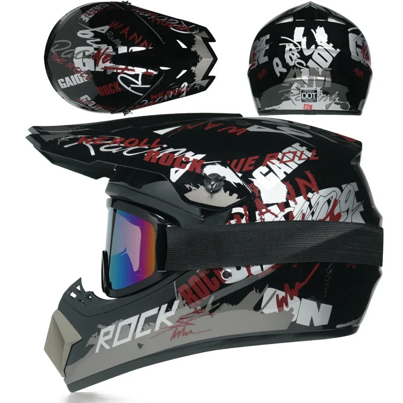 Children's Motorcycle Helmet - Off-Road Motocross Bike Helmet for Downhill & Cycling