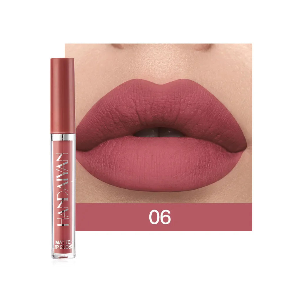 HANDAIYAN 6-Piece Matte Lipstick Set – Waterproof, Long-Lasting, Non-Stick Cup Korean Makeup for Women