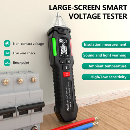 MASTFUYI FY18S Smart Non-Contact Voltage Tester Pen - AC Voltage Detector with NCV, Breakpoint Identification, 12-1000V Range