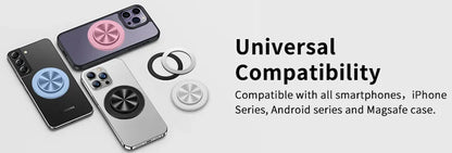 Socket Magnetic Phone Ring Grip - Strong Magnet Holder for iPhone 15, 14, 13, 12 Series, Foldable Phone Stand