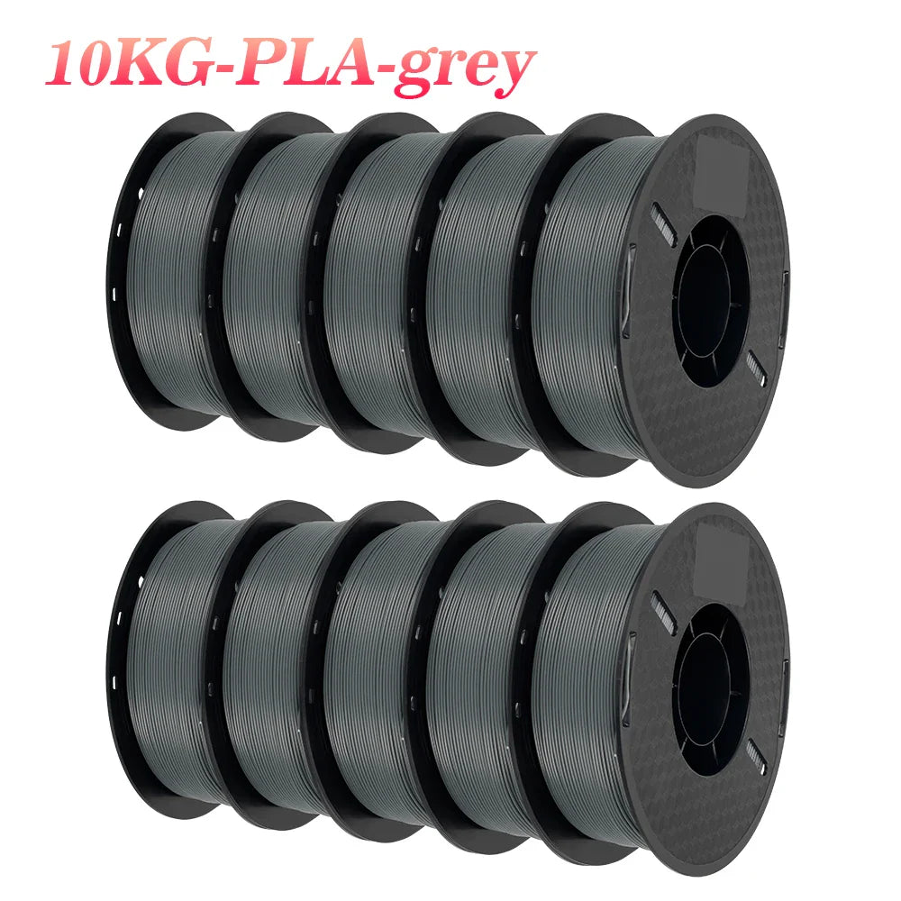 KINGROON 3D Printer Filament 22LBS — 10 Rolls 1KG 1.75mm PETG & PLA, Eco-Friendly Mixed Colors, High Toughness
