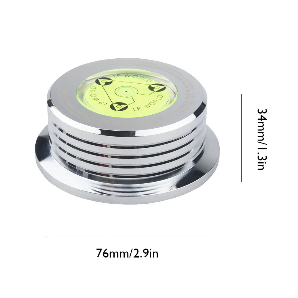 Stable Sound Precision: Universal 50Hz LP Disc Stabilizer - Metal Vinyl Turntable Weight Clamp, Aluminum Alloy Record Player Accessory