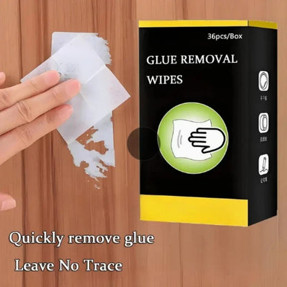 Adhesive Remover Wet Wipes - Cleaner for Glue, Tape, Labels & Marker Residue