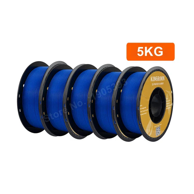 KINGROON PETG 3D Printer Filament 1.75mm – 5KG/10KG Mix Color Rolls for FDM 3D Printing (1kg/roll)