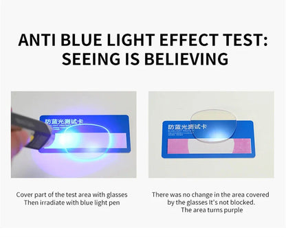 Anti Blue Light Reading Glasses – Fashion Clear Square Computer Eyewear with Spring Legs Frame for Women & Men