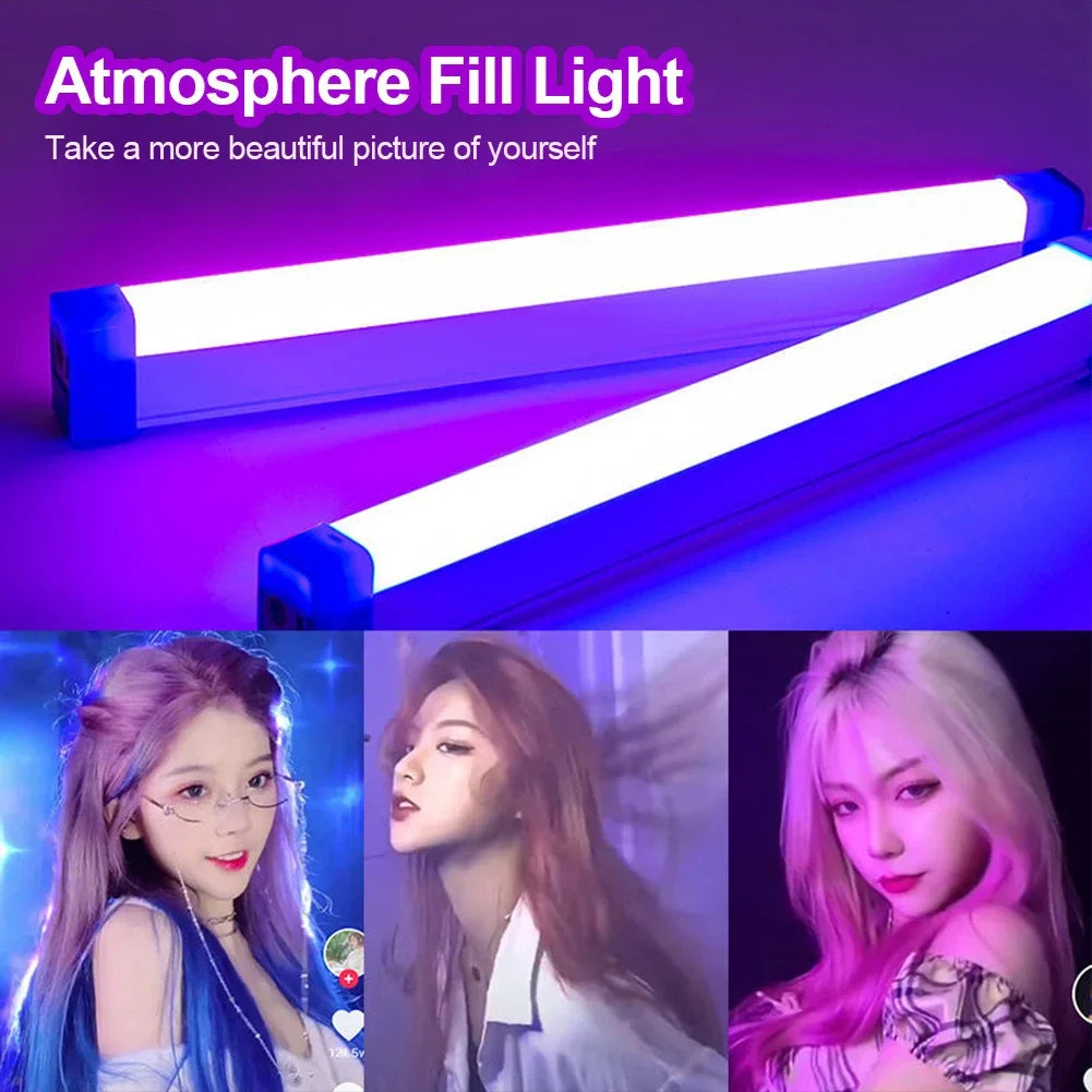 LED Video Light Wand – Handheld & Hanging Fill Light for Photography, Vlog, Live Streaming, Rechargeable Bedside Lamp