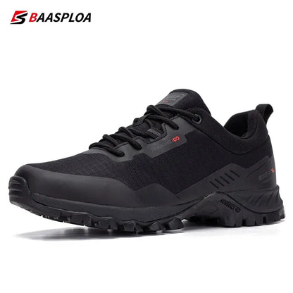 Baasploa Men’s Waterproof Hiking Shoes — Anti-Skid, Wear-Resistant Outdoor Travel Sneakers