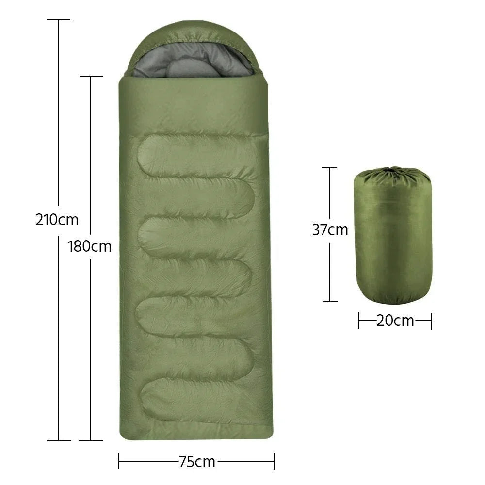 Ultralight Camping Sleeping Bag - Waterproof, 4-Season Warm Envelope for Backpacking, Outdoor Traveling & Hiking