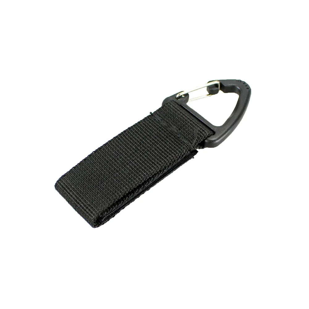 Outdoor Camping Hiking MultiTool Molle Webbing Clip - EDC Tactical Nylon Ribbon Keychain Clasp Hook Carabiner Fastener Buckle