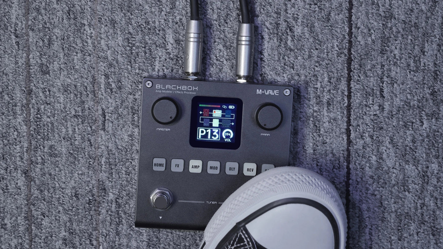 M-VAVE Blackbox Guitar/Bass AMP Modeler – Multi-Effects Processor, Rechargeable for Electric Guitar & Bass