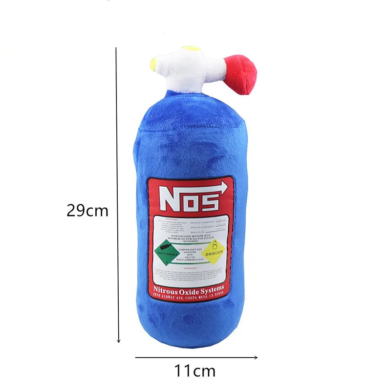 2024 Car Neck Pillow — Plush Headrest Cushion for Driver & Front Passenger Seat, NOS Bottle Style Car Decor