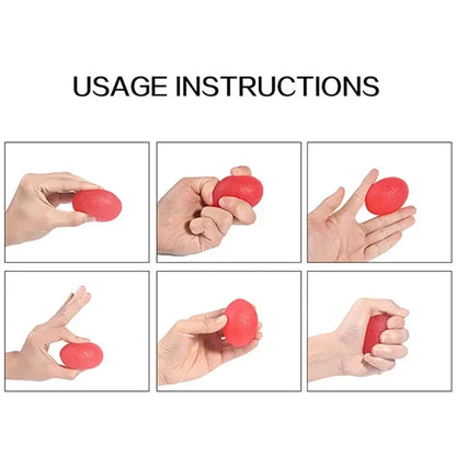 Silicone Hand Grip Ball Egg - Ideal for Men and Women Gym Fitness, Finger Exerciser for Strength and Muscle Recovery - Enhance Grip with Gripper Trainer