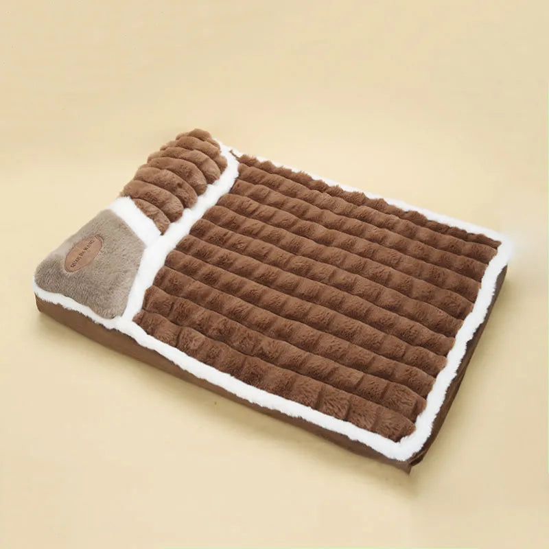 Winter Fluffy Pet Cushion | Warm Nest for Dogs & Cats | Detachable & Washable Snuggle Bed - Cozy Winter Comfort