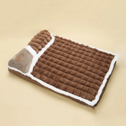 Winter Fluffy Pet Cushion | Warm Nest for Dogs & Cats | Detachable & Washable Snuggle Bed - Cozy Winter Comfort