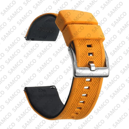 Premium Silicone Watch Band - Quick Release Rubber Replacement Strap for 18mm 20mm 22mm Watches