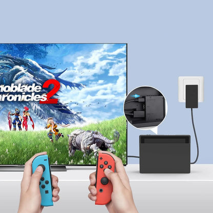 45W AC Adapter Charger for Nintendo Switch – Fast Charging for Switch Lite, Dock & Pro Controller