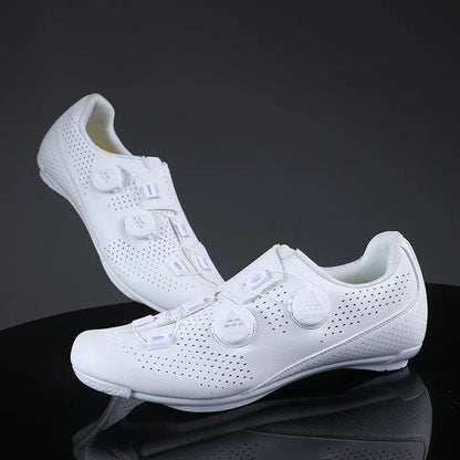 Men’s Speed Cycling Shoes — Road, SPD Cleat & Flat Pedal Bike Shoes, White