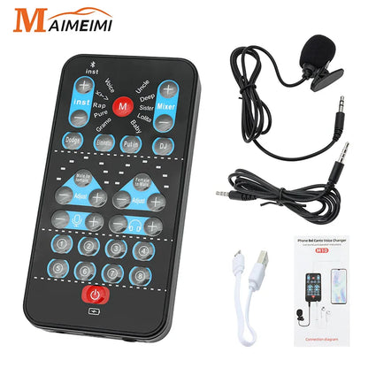 M10 Portable Voice Changer Device – Male to Female Switch, Karaoke & Live Sound Tuning Card