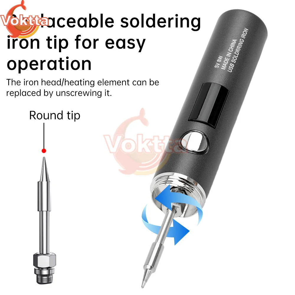 USB Rechargeable Soldering Iron Kit – Adjustable Temperature 260–420℃ Electric Welding Tool with 850mAh/1400mAh Battery Portable Soldering Pen