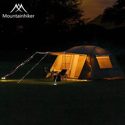 MOUNTAINHIKER One-Button Automatic Ridge Tent – Large Outdoor Shelter with Two Bedrooms & Living Room for Camping & Beach